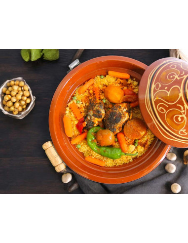 Tajine marocain de 11 pouces coloré Motif 2