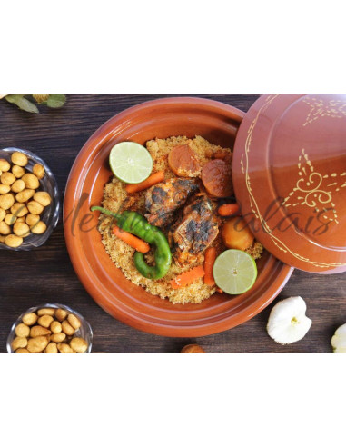 Tajine marocain en terre cuite 20 cm (8 po) – 1...