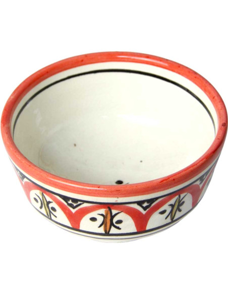 Soup tureen set with red bowls