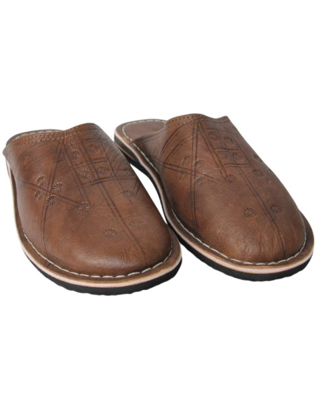 Babouche marocaine Danbira marron