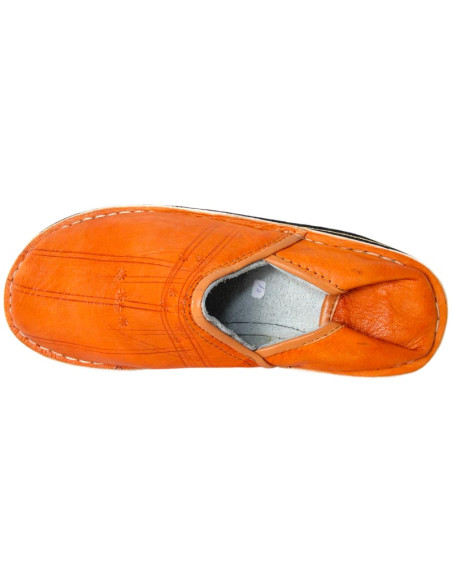 Babouche marocaine Danbira orange