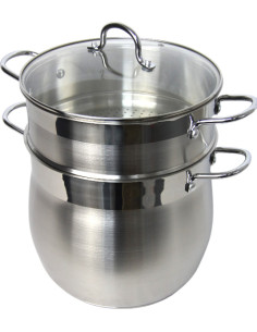 Stainless Steel Couscous Steamer 12 L – Brushed 2