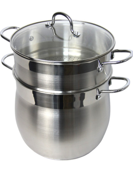 Couscoussier en inox 12 L – Finition satinée