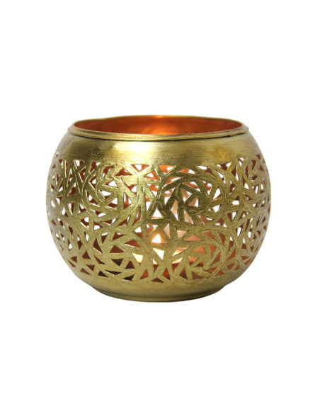 Moroccan Copper Candle Holder, Size T2 (3.5 in)