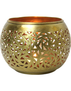 Moroccan Copper Candle Holder, Size T3 (4 in)