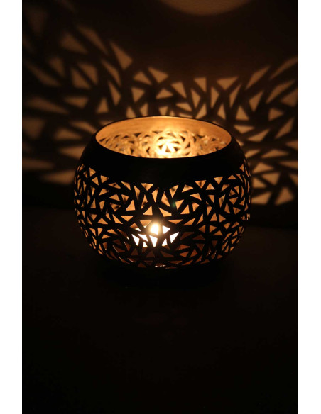 Bougeoir marocain en cuivre, taille T2 (3,5 po)