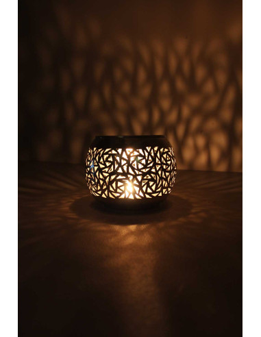 Moroccan Copper Candle Holder, Size T2 (3.5 in)