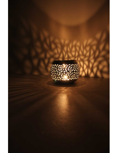 Bougeoir marocain en cuivre, taille T3 (4 po)