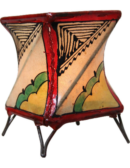 Bougeoir marocain en cuir modèle 3