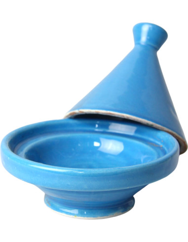 Mini tajine marocain bleu ciel 4,25 pouces