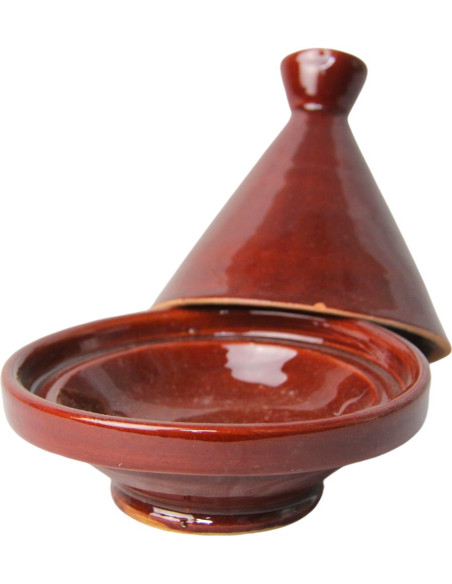 Mini tajine marocain rouge vin 4,25 pouces