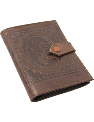 Unisex brown leather wallet