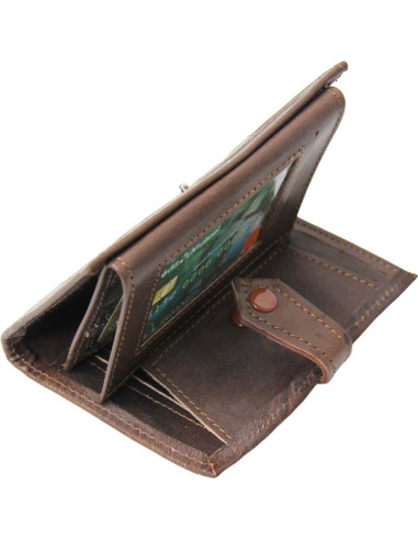 Unisex brown leather wallet