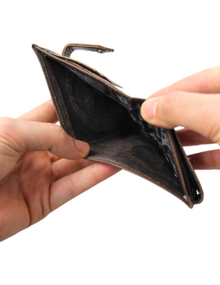 Unisex brown leather wallet