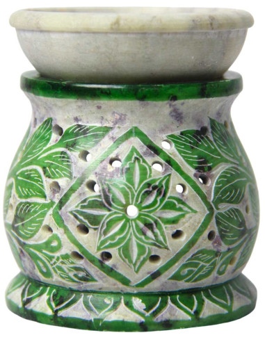 Diffuseur de parfum marbré à feuilles vertes