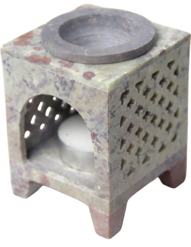 Beige openwork cube fragrance diffuser