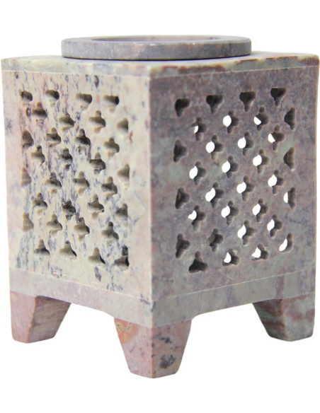Diffuseur de parfum cube ajouré beige