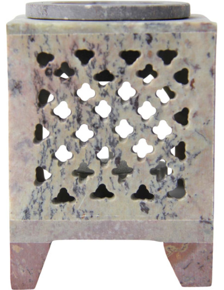 Diffuseur de parfum cube ajouré beige