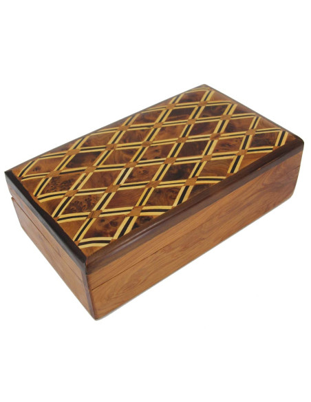 Decorated thuya wood box