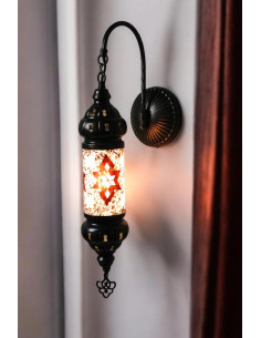 Turkish Cylinder Wall Sconce, Purple Mosaic