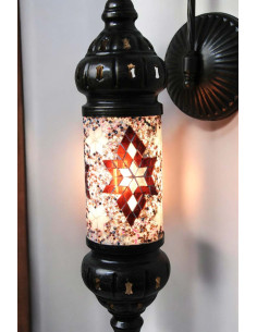 Applique turque cylindre en mosaïque mauve 2