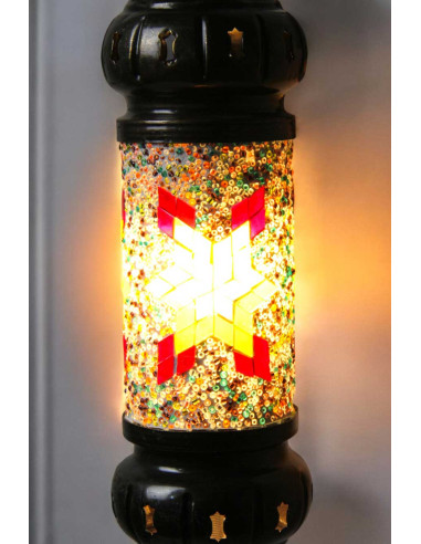 Applique murale cylindrique multicolore