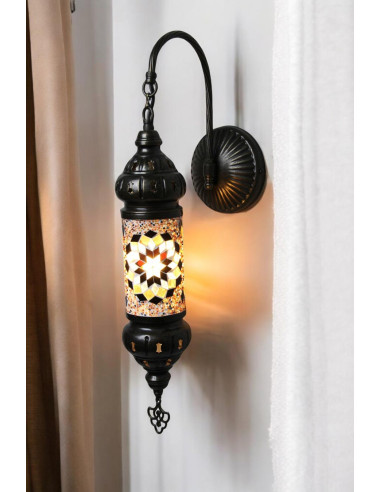 Brown cylindrical wall sconce