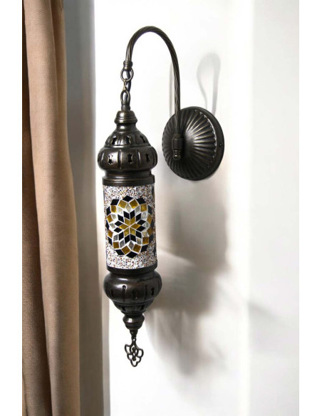 Brown cylindrical wall sconce