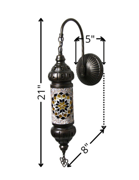 Brown cylindrical wall sconce
