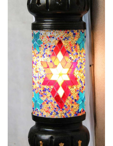 Multicolored cylindrical wall sconce
