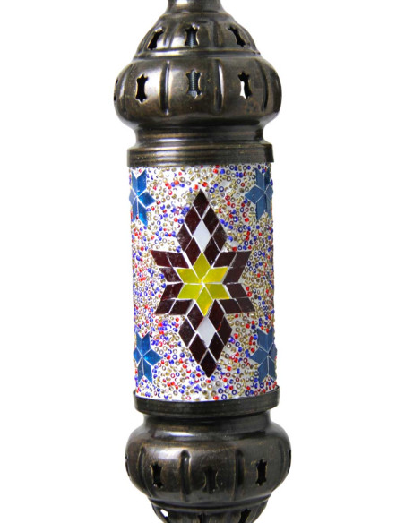 Multicolored cylindrical wall sconce