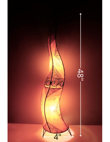 Lampe marocaine en cuir T2 Motif 3