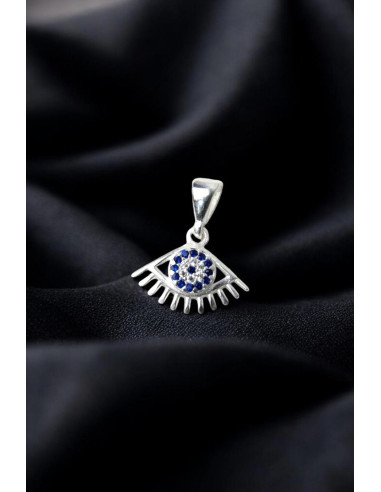 Pendentif en argent en forme d'œil