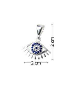 Pendentif en argent en forme d'œil 2
