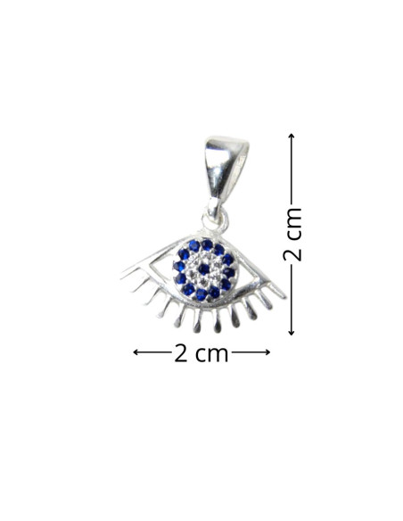 Pendentif en argent en forme d'œil