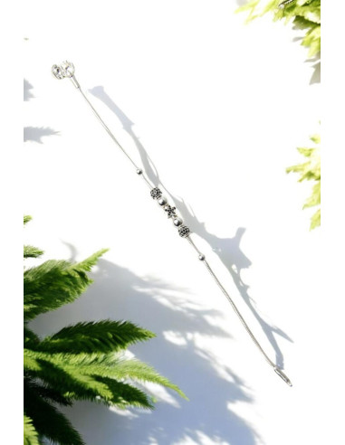 Silver bracelet with star charm