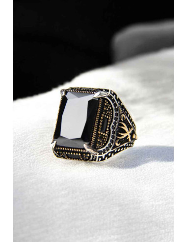 925 Silver Ring with Onyx Stone