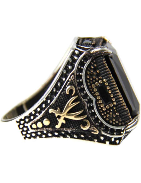 925 Silver Ring with Onyx Stone