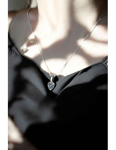 Collier en argent 925 à cœur