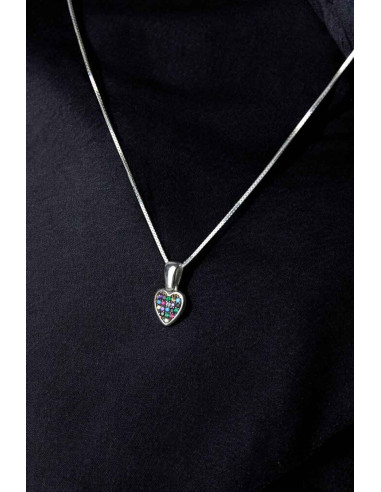 925 silver necklace with heart
