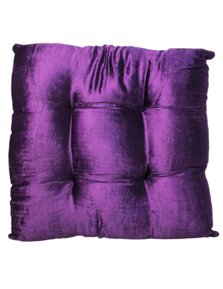 Coussin indien violet matelassé