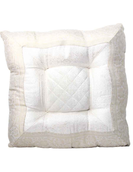 White Indian cushion