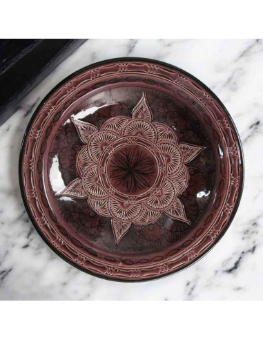 Assiette marocaine violet 16 pouces GT