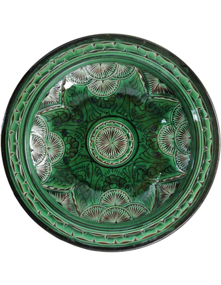 Green Berber plate, 16 in, GT