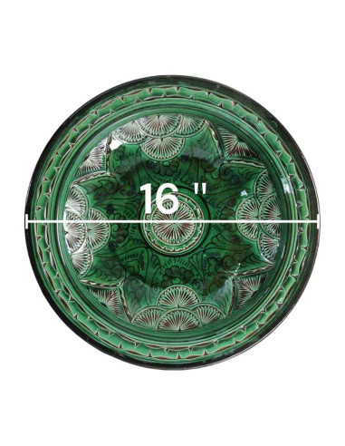 Green Berber plate, 16 in, GT