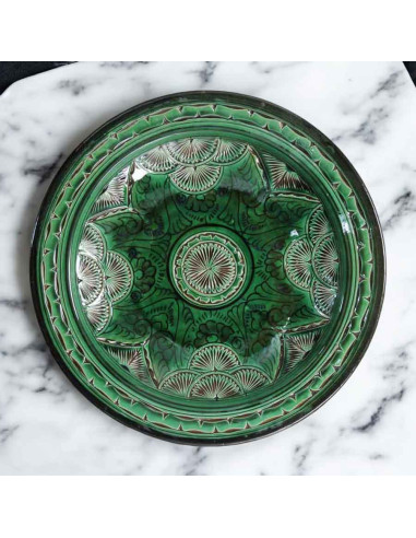 Green Berber plate, 16 in, GT