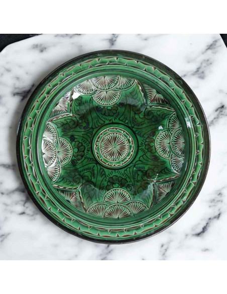 Green Berber plate, 16 in, GT