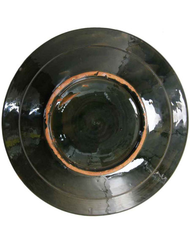 Assiette marocaine verte motif 2 16 pouces GT