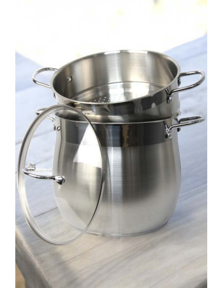 Couscoussier en inox 12 L – Finition satinée