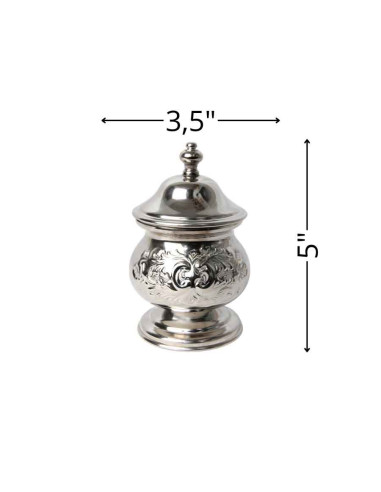 Moroccan Silver-Plated Copper Sugar Bowl – Slim